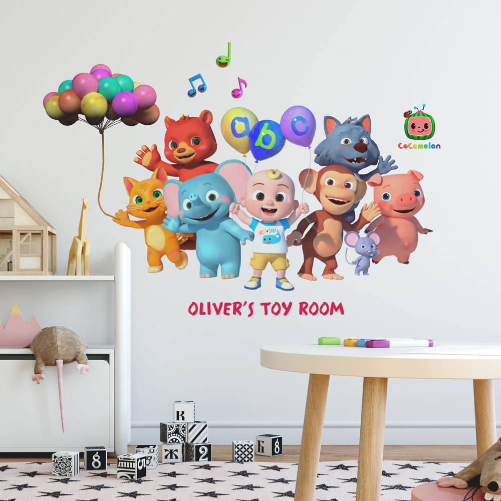 RM - COCOMELON PEEL AND STICK GIANT WALL DECALS WITH ALPHABET